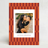"Kente Cloth" - Kwanzaa Cards in Scarlet by Anelle Mostert - Front
