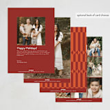 "Kente Cloth" - Kwanzaa Cards in Scarlet by Anelle Mostert - Back of Card Options