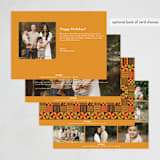 "kente" - Kwanzaa Cards in Pumpkin by Anastasia Makarova - Back of Card Options