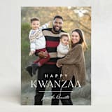 "Line" - Kwanzaa Cards in Marshmallow by Carolyn MacLaren - Front