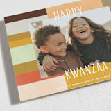 "Quilted Colorblock" - Kwanzaa Cards in Spice by Claire - Detail