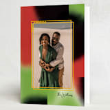 "Kwanza Frame" - Kwanzaa Cards in Papaya by Baumbirdy - Folded Card