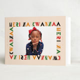 "Heri Za Kwanzaa" - Kwanzaa Cards in Cream by Orasie - Folded Card