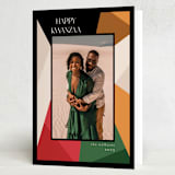 "Kaleidoscope" - Kwanzaa Cards in Noir by Morgan Kendall - Folded Card