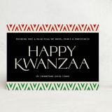 "Abstract Kente" - Kwanzaa Cards in Ebony by Heather Schertzer - Front