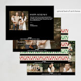 "Abstract Kente" - Kwanzaa Cards in Ebony by Heather Schertzer - Back of Card Options