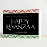 "Abstract Kente" - Kwanzaa Cards in Ebony by Heather Schertzer - Folded Card