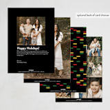 "Kwanzaa Boarder" - Kwanzaa Cards in Onyx by Pixel and Hank - Back of Card Options