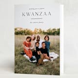 "A Joyous Kwanzaa" - Kwanzaa Cards in Coal by Pixel and Hank - Folded Card