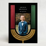 "rustic kinara" - Kwanzaa Cards in Charcoal by Grae - Front