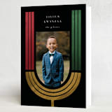 "rustic kinara" - Kwanzaa Cards in Charcoal by Grae - Folded Card