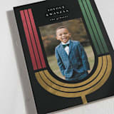 "rustic kinara" - Kwanzaa Cards in Charcoal by Grae - Detail