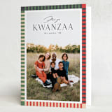 "Lined edge" - Kwanzaa Cards in Watermelon by Creo Study - Folded Card