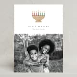 "Mod Candles" - Kwanzaa Cards in Linen by Robert and Stella - Front