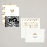 "Mod Candles" - Kwanzaa Cards in Linen by Robert and Stella - Assembled
