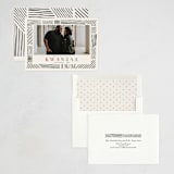 "Striped Frame" - Kwanzaa Cards in Charcoal by Oma N. Ramkhelawan - Assembled