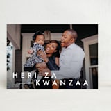 "Happy moments" - Kwanzaa Cards in Cotton by Stacey Meacham - Front