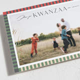 "Lined edge" - Kwanzaa Cards in Watermelon by Creo Study - Detail