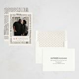 "Striped Frame" - Kwanzaa Cards in Charcoal by Oma N. Ramkhelawan - Assembled