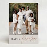 "Elegant Kwanzaa" - Kwanzaa Cards in Rust by Ana Sharpe - Front