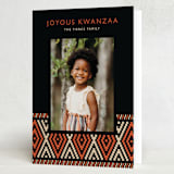 "Woven Border" - Kwanzaa Cards in Corn by letterfix - Folded Card