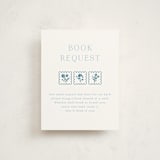 "Petite Jolie" - Letterpress Baby Shower Insert Cards in Sky Blue by Hannah Bowman - Front