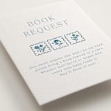 "Petite Jolie" - Letterpress Baby Shower Insert Cards in Sky Blue by Hannah Bowman - Detail