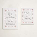 "Ocean Love" - Letterpress Baby Shower Insert Cards in Paloma | Soft Black by Alston Foster - With Invitation
