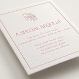 "The Little Heirloom" - Letterpress Baby Shower Insert Cards in Rose by Lucrecia Caporale - Detail