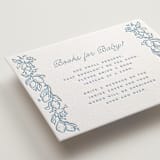 "Ciao Baby" - Letterpress Baby Shower Insert Cards in Sky Blue by Pati Cascino - Detail