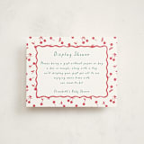 "Cherry Sweet" - Letterpress Baby Shower Insert Cards in Scarlet by Erin German - Front