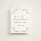 "Flower Garden" - Letterpress Baby Shower Insert Cards in Tea Green by Susan Moyal - Front