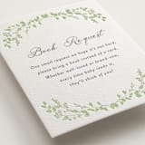 "Flower Garden" - Letterpress Baby Shower Insert Cards in Tea Green by Susan Moyal - Detail