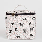 "Meadow Cats" - Lunch Bag in Black Kitty by Betsy Siber - Lunch Bag