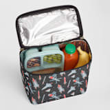 "Space Odyssey" - Lunch Bag in Black by Meggy Masters - Insulated Interior
