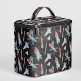 "Space Odyssey" - Lunch Bag in Black by Meggy Masters - Side
