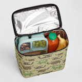 "Chopters" - Lunch Bag in Tan by Rebecca Smith - Insulated Interior