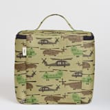 "Chopters" - Lunch Bag in Tan by Rebecca Smith - Back