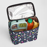 "Lovely World" - Lunch Bag in Rainbow by Katie Zimpel - Insulated Interior
