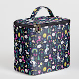 "Lovely World" - Lunch Bag in Rainbow by Katie Zimpel - Side