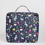 "Lovely World" - Lunch Bag in Rainbow by Katie Zimpel - Back
