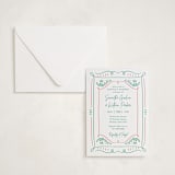 "Sketch" - Letterpress Baby Shower Invitations in Sketch by Elly - Invitation with Envelope