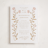 "Mirror Floral" - Letterpress Baby Shower Invitations in Mirror Floral by Everett Paper Goods - Front