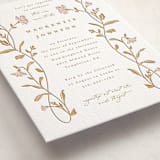 "Mirror Floral" - Letterpress Baby Shower Invitations in Mirror Floral by Everett Paper Goods - Detail