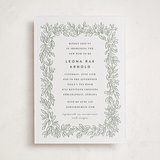 "Lovely Leaves" - Letterpress Baby Shower Invitations in Lovely Leaves by Jessie Steury - Front