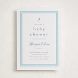 "Classic Start" - Letterpress Baby Shower Invitations in Provincial Blue by Carolyn MacLaren - Front