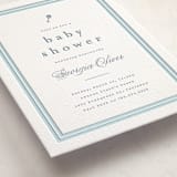 "Classic Start" - Letterpress Baby Shower Invitations in Provincial Blue by Carolyn MacLaren - Detail