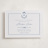 "Classic Baby Monogram" - Letterpress Baby Shower Invitations in Classic Baby Monogram by Susan Brown - Front