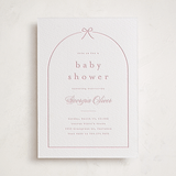 "Arching Bow" - Letterpress Baby Shower Invitations in Arching Bow by Carolyn MacLaren - Front