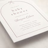"Arching Bow" - Letterpress Baby Shower Invitations in Arching Bow by Carolyn MacLaren - Detail